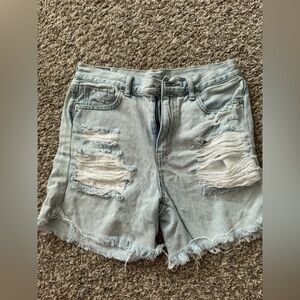 American Eagle Outfitters Frayed Light Blue Jeans